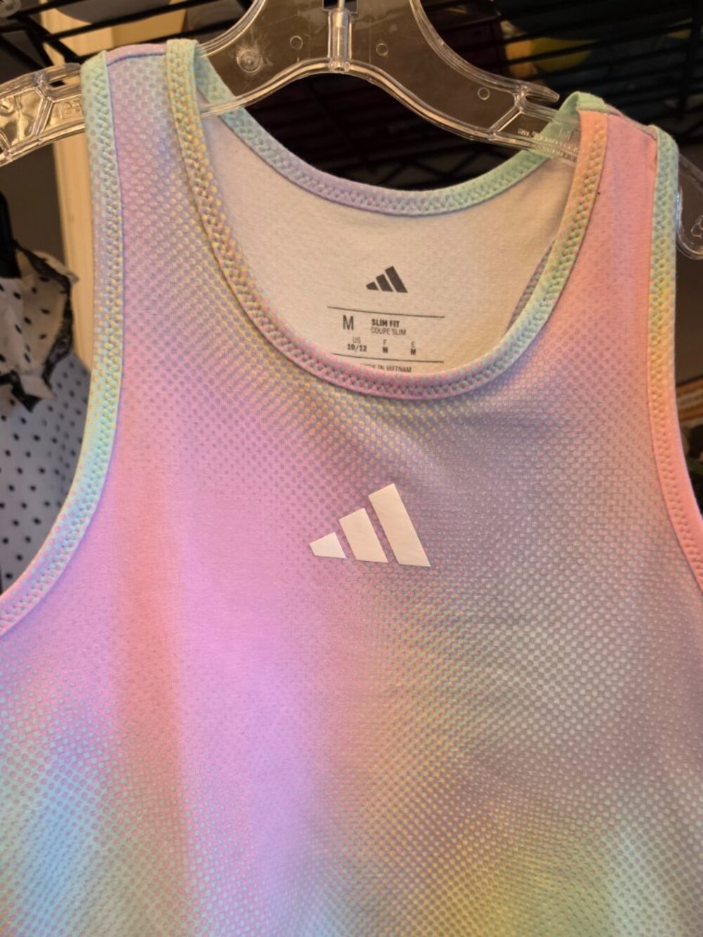 adidas Girls AOP Tank Dress S25 Size M (10/12) NWT MSRP$35.00 95% cotton